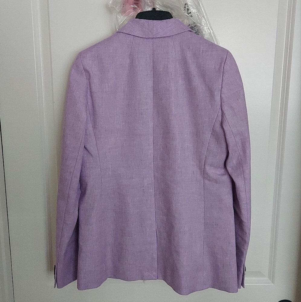 J. CREW New Parke Blazer in Stretch Linen - Orchid White TALL - Picture 7 of 10